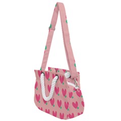 Hearts Rope Handles Shoulder Strap Bag