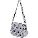 kitten head paw footprint seamless pattern 1 Saddle Handbag View2