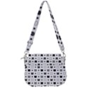 kitten head paw footprint seamless pattern 1 Saddle Handbag View3