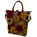 Roses daisies carnations Buckle Top Tote Bag View1
