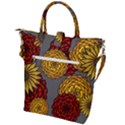 Roses daisies carnations Buckle Top Tote Bag View2