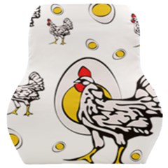 Roseanne Chicken, Retro Chickens Car Seat Back Cushion 