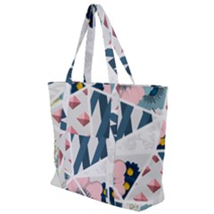 Patchwork  Zip Up Canvas Bag by designsbymallika