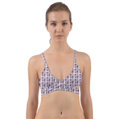 60s Ombre Hair Girl White Wrap Around Bikini Top