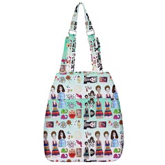 Kawaii Collage Green Ombre Center Zip Backpack by snowwhitegirl
