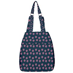 Peach Purple Daisy Flower Teal Center Zip Backpack by snowwhitegirl