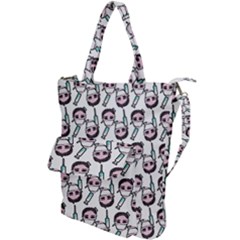 Doctor Pattern White Shoulder Tote Bag