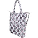 Doctor Pattern White Shoulder Tote Bag View2