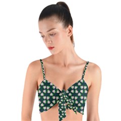 Darla Teal Woven Tie Front Bralet