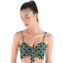 Darla Teal Woven Tie Front Bralet View1