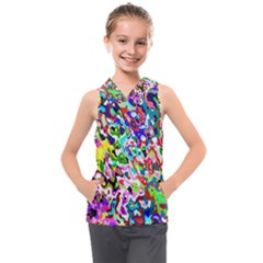 Colorful Paint Texture                                                 Kids  Sleeveless Hoodie