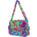 Colorful distorted shapes on a grey background                                                  Buckle Multifunction Bag View1