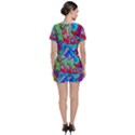 Colorful distorted shapes on a grey background                                                    Crop Top and Shorts Co-Ord Set View2