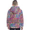 Colorful shapes texture                                                   Men s Hooded Puffer Jacket View2