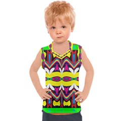 Colorful Shapes                                                 Kids  Mesh Tank Top