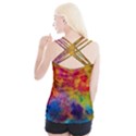Colorful watercolors texture                                                   Criss cross Back Tank Top View2