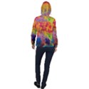 Colorful watercolors texture                                                    Women Hooded Front Pocket Windbreaker View2