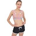 Cute Kawaii Kittens Seamless Pattern V-Back Sports Bra View1