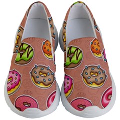 Doughnut Doodle Colorful Seamless Pattern Kids Lightweight Slip Ons by Amaryn4rt