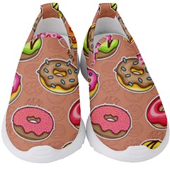 Doughnut Doodle Colorful Seamless Pattern Kids  Slip On Sneakers by Amaryn4rt