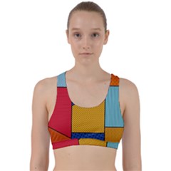 Dotted Colors Background Pop Art Style Vector Back Weave Sports Bra