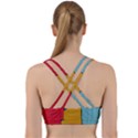 Dotted Colors Background Pop Art Style Vector Back Weave Sports Bra View2