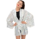 Abstract Colorful Topographic Map Design Vector Long Sleeve Kimono View1