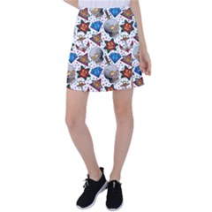 Full Color Flash Tattoo Patterns Tennis Skirt