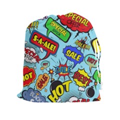 Comic Bubbles Seamless Pattern Drawstring Pouch (2xl)