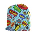 Comic Bubbles Seamless Pattern Drawstring Pouch (2XL) View1