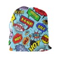 Comic Bubbles Seamless Pattern Drawstring Pouch (2XL) View2