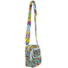 Comic Elements Colorful Seamless Pattern Shoulder Strap Belt Bag by Amaryn4rt