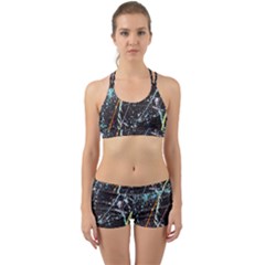 Abstract Colorful Texture Back Web Gym Set