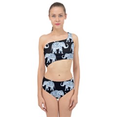 Elephant-pattern-background Spliced Up Two Piece Swimsuit by Sobalvarro