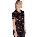 Square Motif Abstract Geometric Pattern 2 Women s V-Neck Scrub Top View3