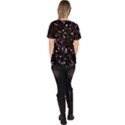 Square Motif Abstract Geometric Pattern 2 Women s V-Neck Scrub Top View4