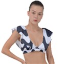 Copacabana  Plunge Frill Sleeve Bikini Top View1