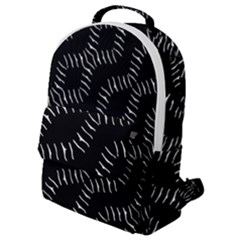 Black And White Geo Print Flap Pocket Backpack (small) by dflcprintsclothing