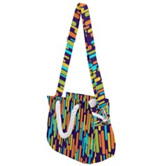 Illustration Abstract Line Rope Handles Shoulder Strap Bag by Alisyart