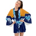 Fish Water Fisherman Long Sleeve Kimono View1