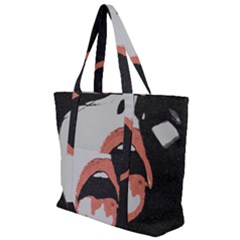 Wide Open And Ready - Kinky Girl Face In The Dark Zip Up Canvas Bag by Casemiro