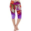 Poppy Flower Lightweight Velour Cropped Yoga Leggings View1