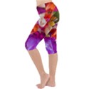 Poppy Flower Lightweight Velour Cropped Yoga Leggings View2