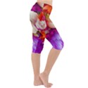 Poppy Flower Lightweight Velour Cropped Yoga Leggings View3