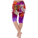Poppy Flower Lightweight Velour Cropped Yoga Leggings View4