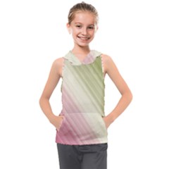 Pink Green Kids  Sleeveless Hoodie by Sparkle