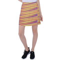 Orange Strips Tennis Skirt