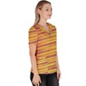 Orange Strips Women s V-Neck Scrub Top View3