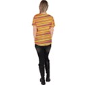 Orange Strips Women s V-Neck Scrub Top View4