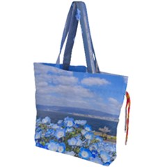 Floral Nature Drawstring Tote Bag by Sparkle